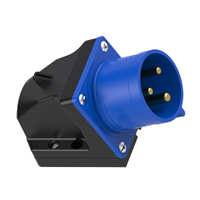 IEC 60309 Wall Mount Inlet Straight Type, IP44 Rated, 30A 250V, 32A 220-250V, 6H, IEC 309 